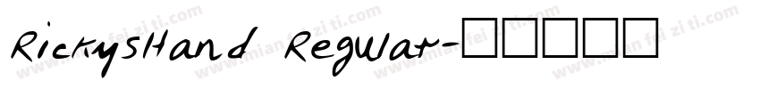 RickysHand Regular字体转换
